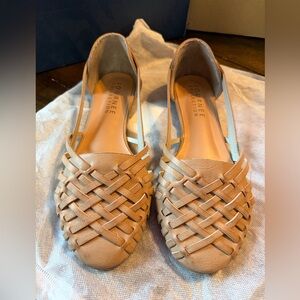 Journee Collection Woven Slingback Flats in Tan Beige